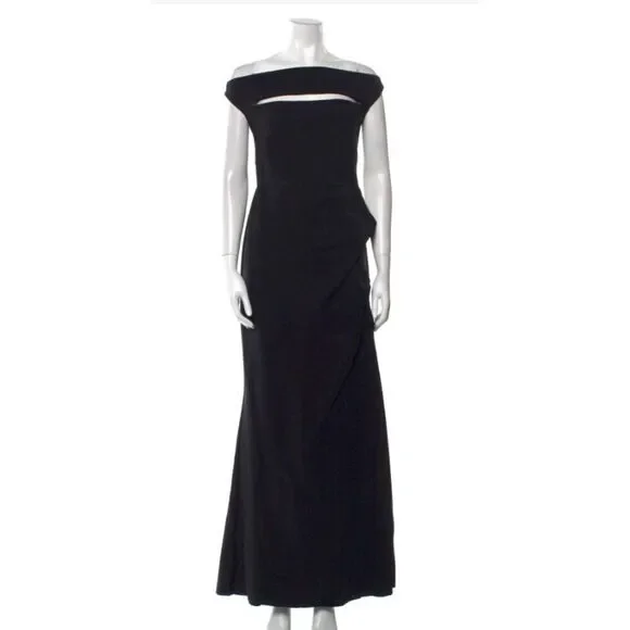 Chiara Boni | Dresses | Chiara Boni Off The Shoulder Long Dress Black Xs Evening  Gown Maxi | Poshmark